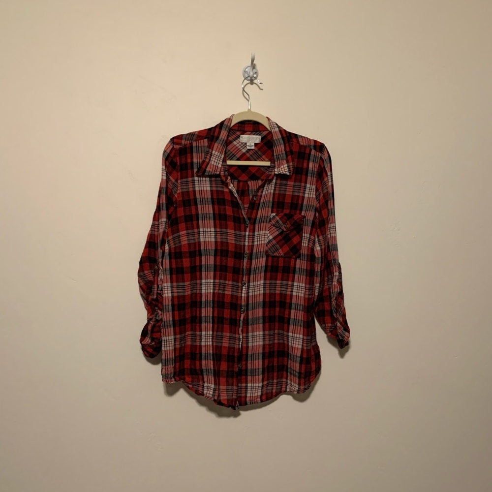 Plaid top XL